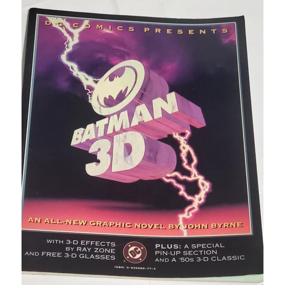 Batman 3D Graphic Novel (1990, DC) by John Byrne – w/ 3D Glasses – Rare Vintage